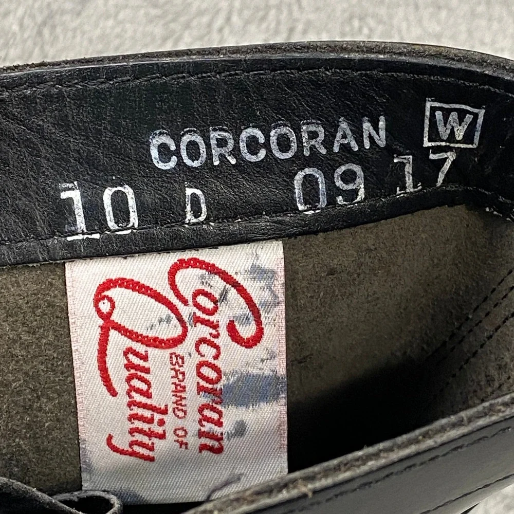 Corcoran Jump Boots Mens 10 D Black Leather Cap Toe Paratrooper Combat 1500